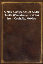 A New Subspecies of Slider Turtle (Pseudemys scripta) from Coahuila, Mexico