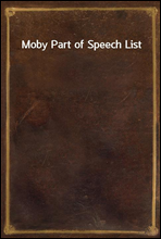 Moby Part of Speech List