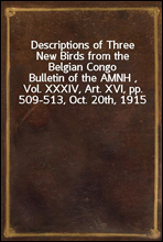 Descriptions of Three New Birds from the Belgian CongoBulletin of the AMNH , Vol. XXXIV, Art. XVI, pp. 509-513, Oct. 20th, 1915
