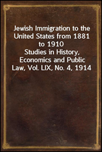 Jewish Immigration to the United States from 1881 to 1910Studies in History, Economics and Public Law, Vol. LIX, No. 4, 1914